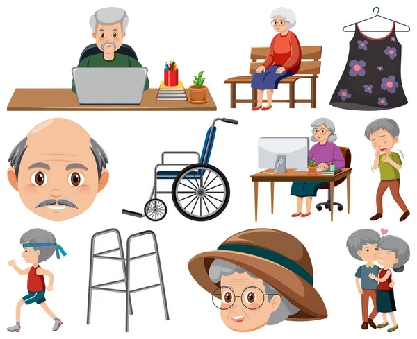 Yaşlıların koleksiyonu resim simgeleri