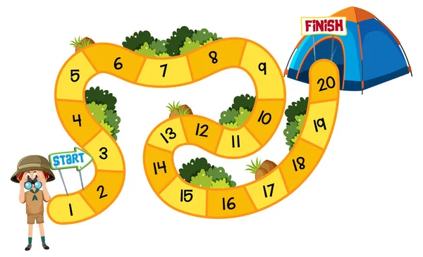 Çocuk illüstrasyonu için labirent oyun şablonu
