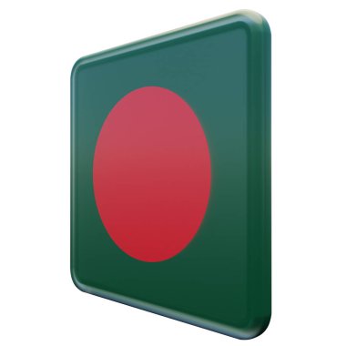 Bangladesh 3d textured glossy square flag