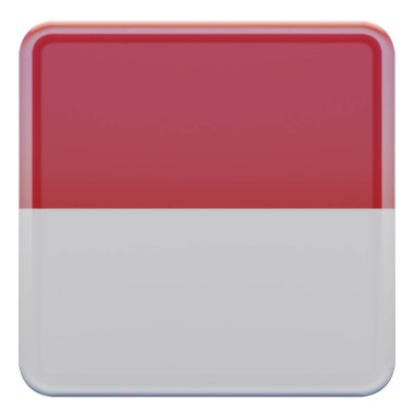 Monaco 3d textured glossy square flag