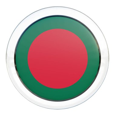 Bangladesh 3d textured glossy circle flag