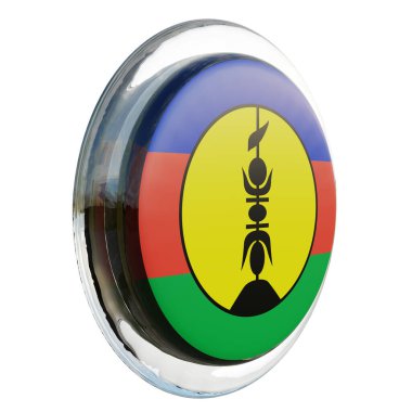 Flnks 3d textured glossy circle flag