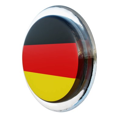Germany 3d textured glossy circle flag
