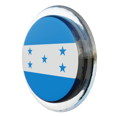 Honduras 3d textured glossy circle flag