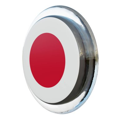 Japan 3d textured glossy circle flag