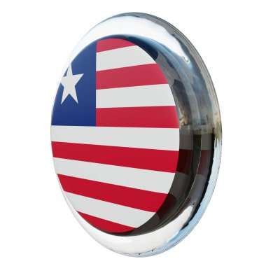 Liberia 3d textured glossy circle flag