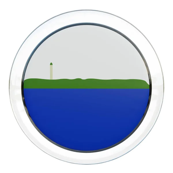 Navassa Island 3d textured glossy circle flag