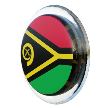 Vanuatu 3d textured glossy circle flag