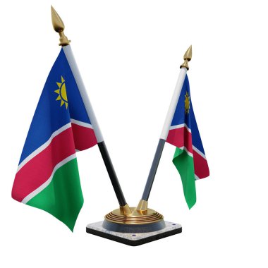 Namibia 3d illustration Double V Desk Flag Stand