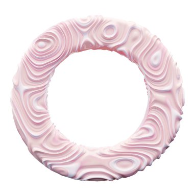 Pembe alfabe harfi O beyaz arkaplan üzerinde