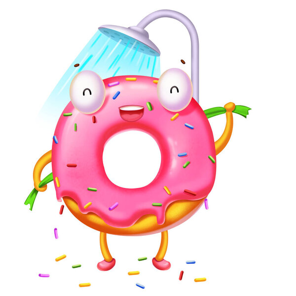Donut Shower Realistic Fantastic Characters Fantasy Nature Animals Concept Art Stock Picture
