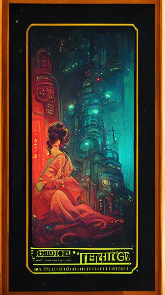 Neon Tarot Card Design. Poker Back Design. Greeting Card with Magic Light. Board Game Cards. Concept Art Scenery. Book Illustration. Video Game Scene. Serious Digital Painting. CG Artwork.