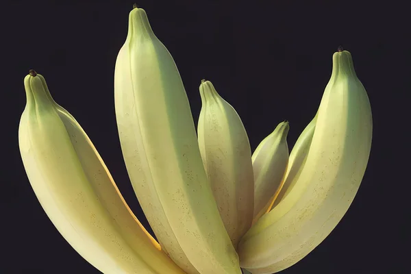 Κίτρινες Μπανάνες Delicious Φρούτα Εικονογράφηση Τροφίμων Φαντασία Backdrop Concept Τέχνη — Φωτογραφία Αρχείου