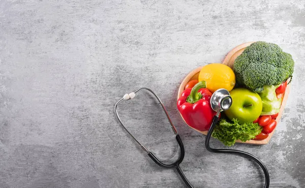 World Diabetes Day Healthcare Concept Healthy Food Eating Nutrition Plate — Stock Photo, Image