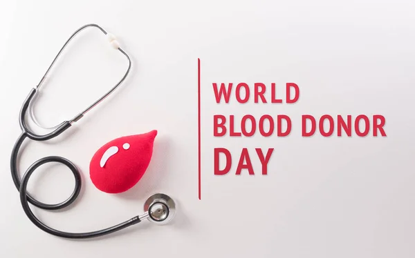 World Blood Donor Day Red Cross Nurse Day Concept Made — Stock Photo, Image