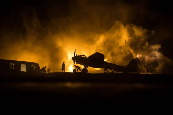 Alman Junker Gece Bombacısı Jet Motorlu Uçağın Ölçekli Modeline Sahip — Stok fotoğraf