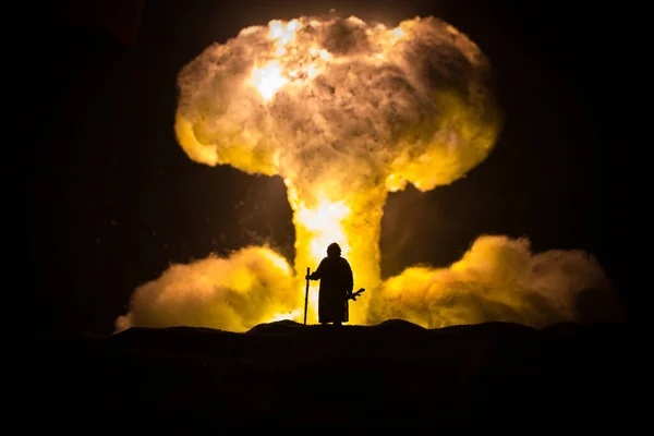 Концепція Ядерної Війни Вибух Ядерної Бомби Творче Оздоблення Творів Мистецтва — стокове фото