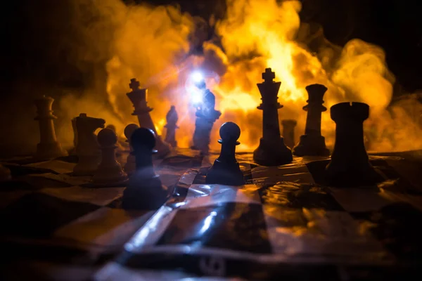 War Russia Ukraine Conceptual Image War Using Chess Board Background — Stockfoto