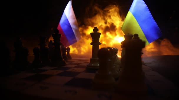 Concetto Guerra Manipolazione Con Politica Globale Guerra Tra Russia Ucraina — Video Stock