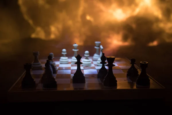 Chess Board Game Concept Business Ideas Competition War Theme Chess — Stockfoto