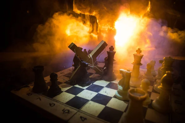 Concept War Manipulation Global Politics Conceptual Image War Using Chess — Foto de Stock