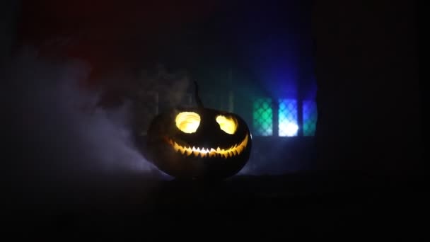 Halloween Night Background Dýně Halloween Night Festivalu — Stock video