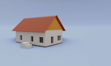 Ev inşaatının 3 boyutlu görselleştirilmesi