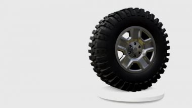3D görselleştirme off-road araç tekerleği