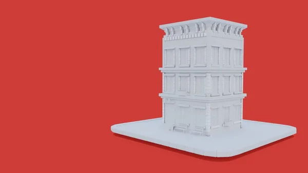 Pencereli 3D tuğla ev