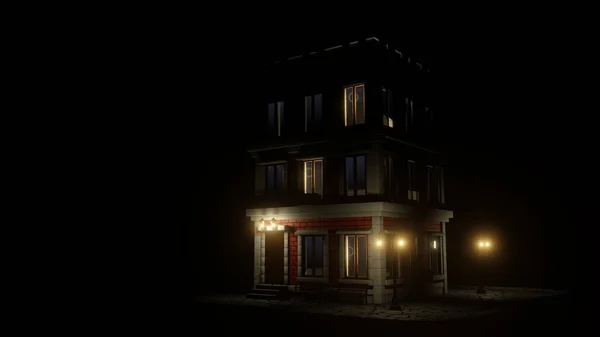 Pencereli 3D tuğla ev