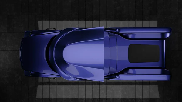 Sağlam bir arka planda bir kamyonun 3D görüntüsü