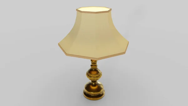3d visualization floor lamp on a white background, antique lamp