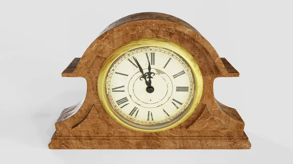 Katı bir arkaplanda 3D görselleştirme vintage saati