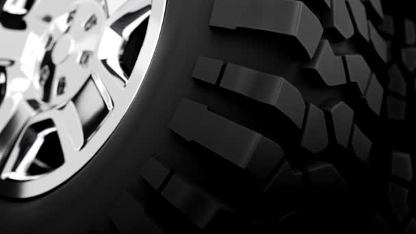 Modelo 3D da roda do carro — Vídeo de Stock