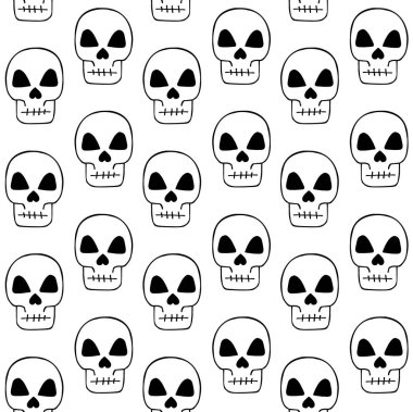 kafatasları ile Seamless modeli. vektör çizim