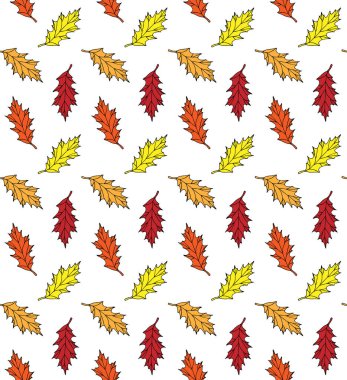 Sonbahar yaprakları deseni. Sonbahar sezonu. vektör illüstrasyonu