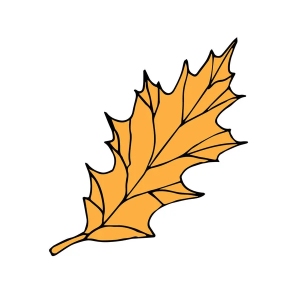 Yellow Leaf Vector Illustration — Stock Vector