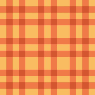 Turuncu arkaplanda izole edilmiş işaretlenmiş denetleme dokusunun vektörsüz deseni