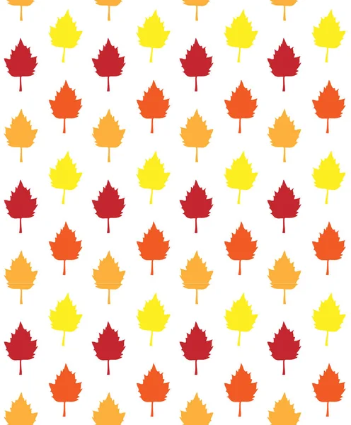 Vector Seamless Pattern Hand Drawn Doodle Sketch Autumn Leaves Isolated — Stock Vector