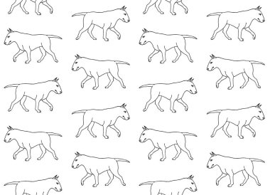 El çiziminin kusursuz şekli. Beyaz arka planda izole edilmiş boğa teriyeri çizimi.