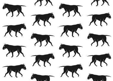 Siyah boğa teriyerinin kusursuz deseni.