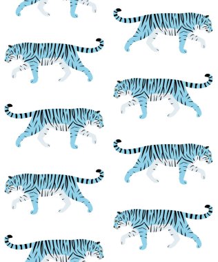 Mavi kaplanın ellerinin pürüzsüz deseni