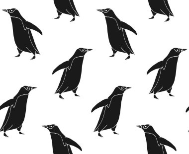 Elle çizilen penguenin kusursuz deseni