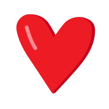 Vektör düz karikatür kalp