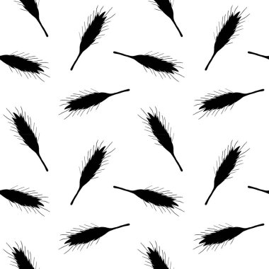 Elle çizilen buğday çıkıntısının vektörsüz deseni