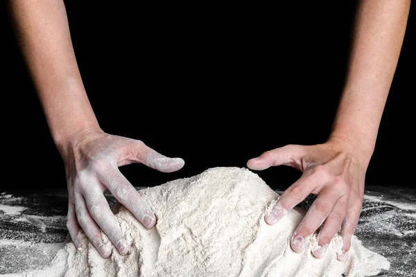 Baker Hands Flour Baking Concept — Stock Photo, Image