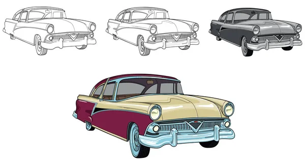 Ilustração Carro Desportivo Fácil Usar Editável Camadas Vetor Carro Muscular —  Vetores de Stock