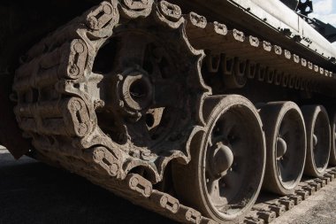 Destroyed russian military machines and equipments during russian invasion of Ukraine in 2022. Exhibition of destroyed russian military equipments in Europe.