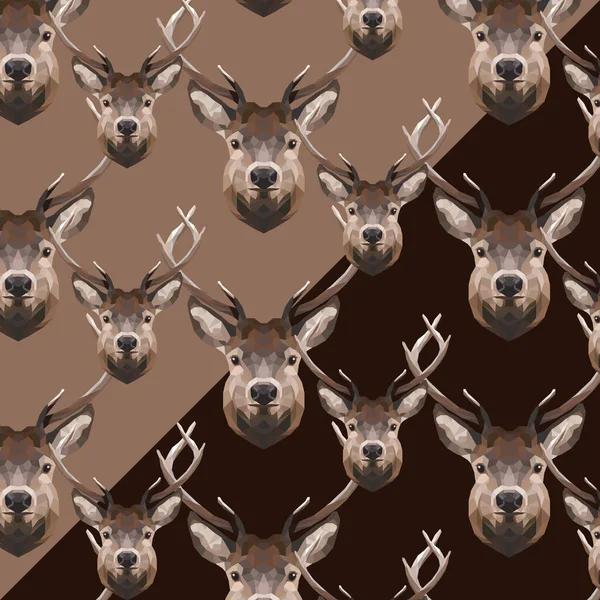 Vector colorful decorative ethnic pattern with deer. — 스톡 벡터