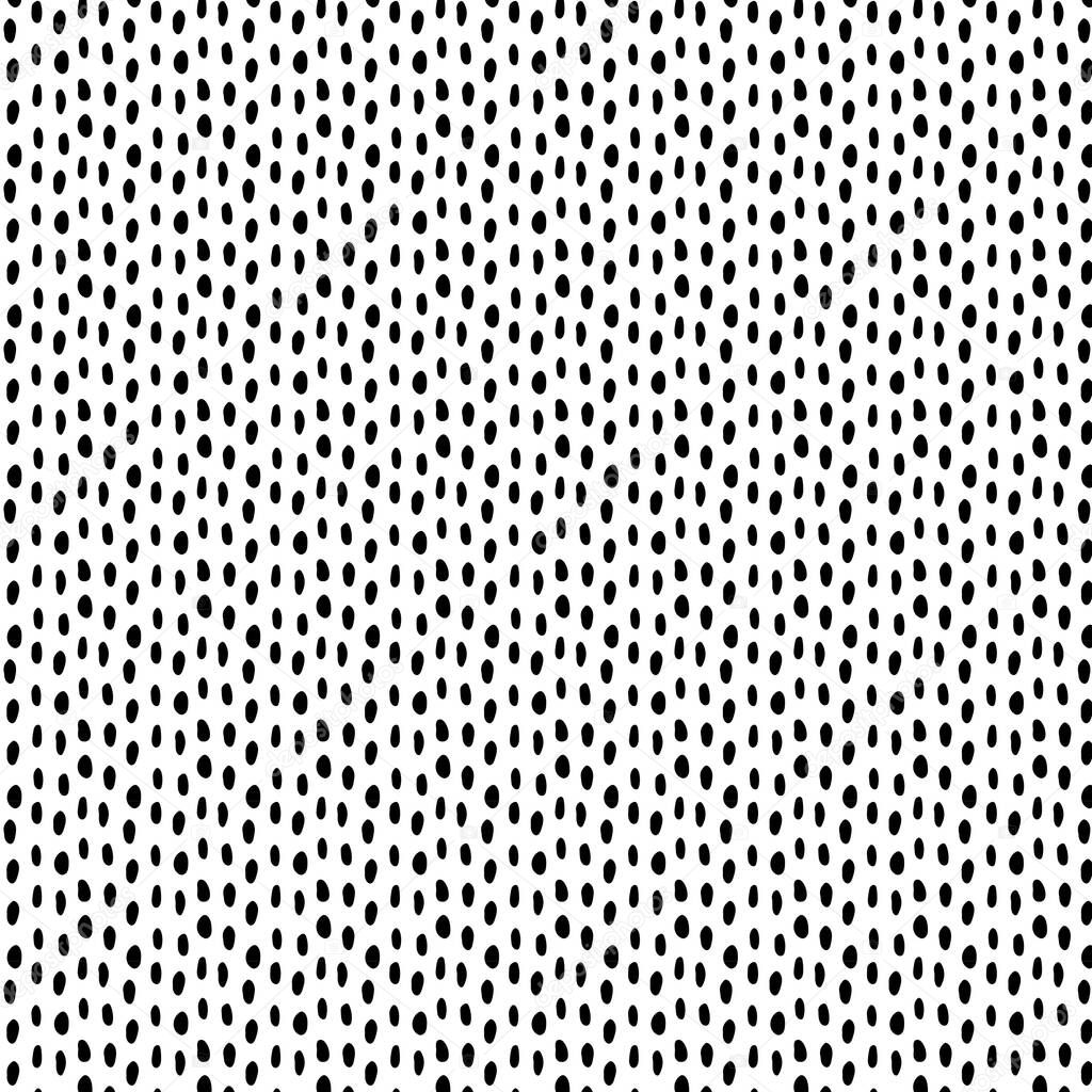 Pattern with black dots. Can be used for wallpaper, pattern fills, greeting cards, webpage backgrounds, wrapping paper, scrap booking or fabric. Vector illustration.